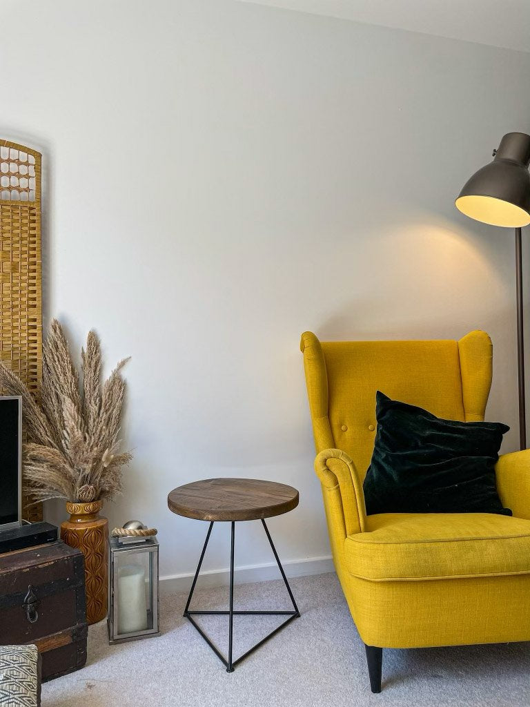 ERMITA Industrial Rustic Round Side Table