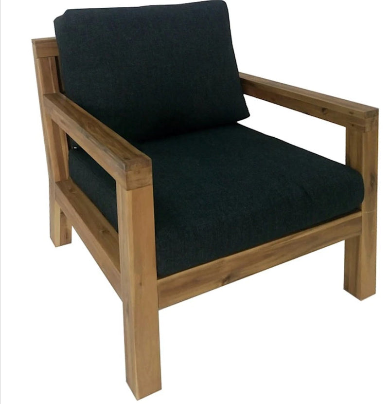ANITA Acacia Wood Arm Chair & Cushion