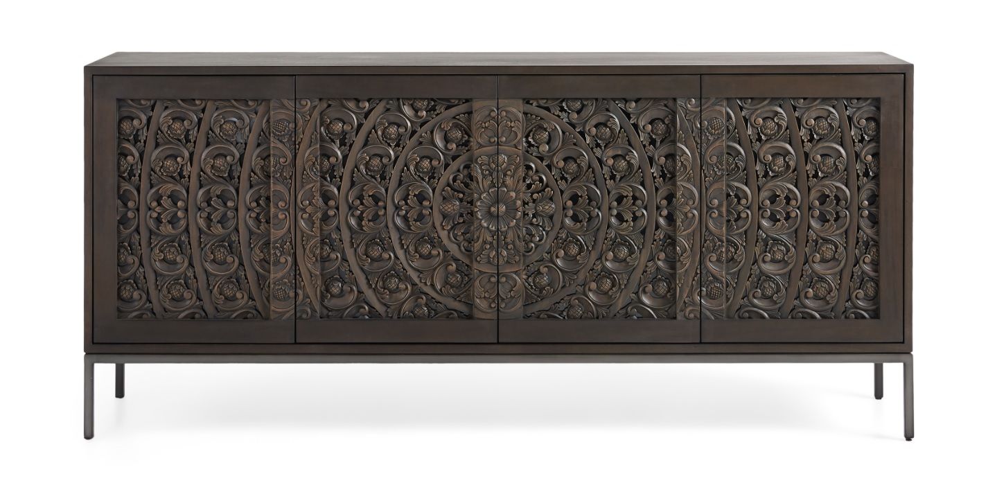 Seef Hand Carved Media Console