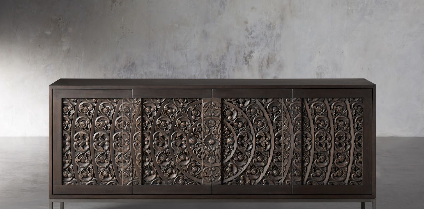 Seef Hand Carved Media Console