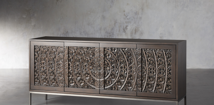 SEEF Hand Carved Media Console