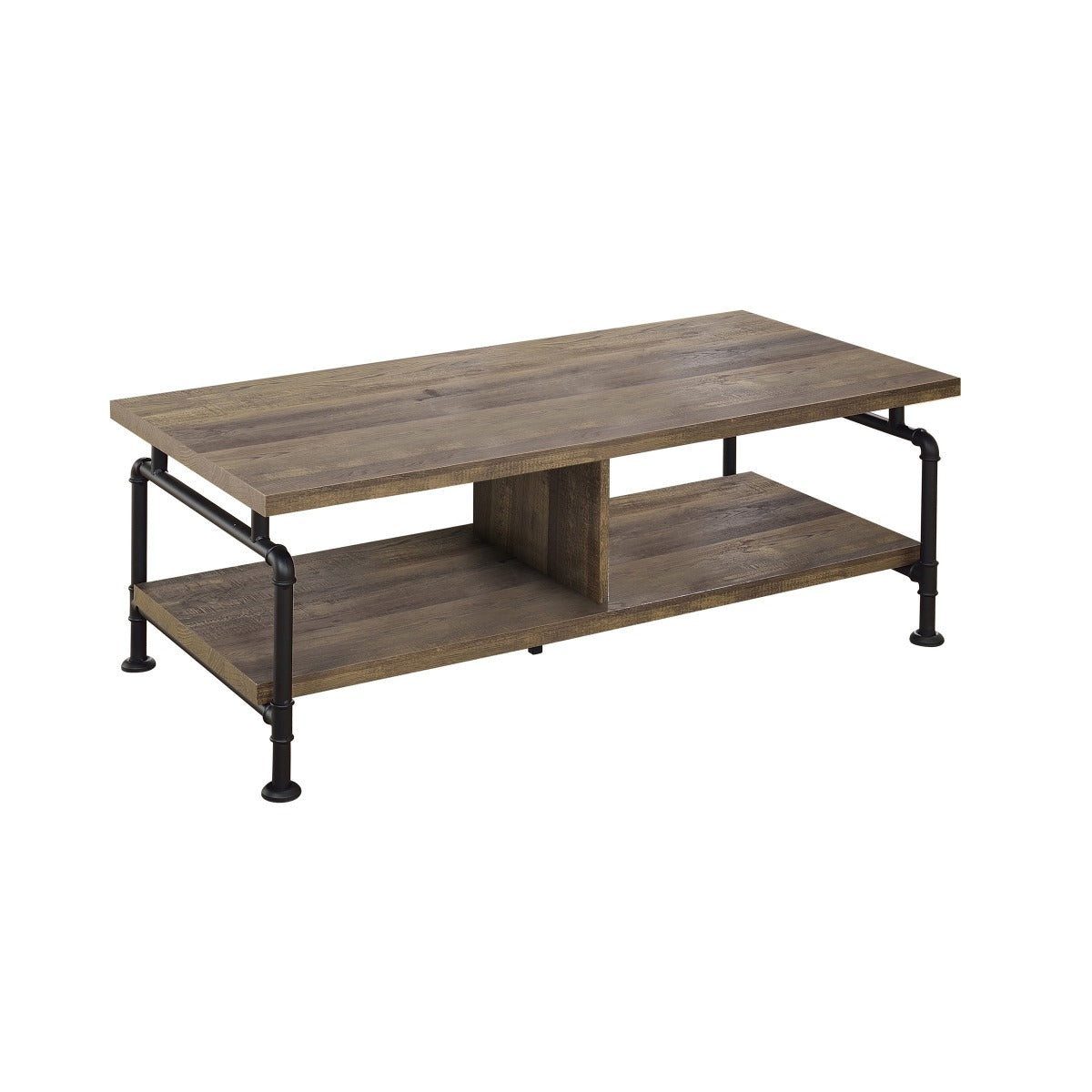 EL NIDO Industrial Shelf Storage Coffee Table Black