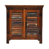 Shutter Sideboard Cabinet Small Brown 80-40-75