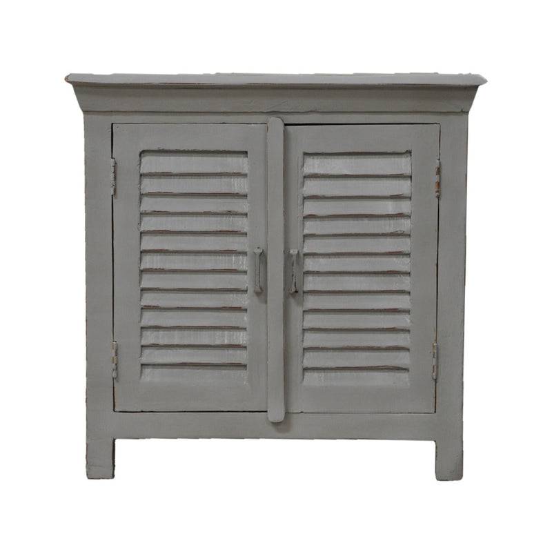 Wooden Sideboard, Kitchen Cabinet with Shutter Sliding Doors