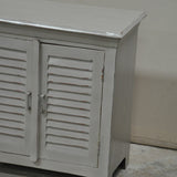 Wooden Sideboard, Kitchen Cabinet with Shutter Sliding Doors