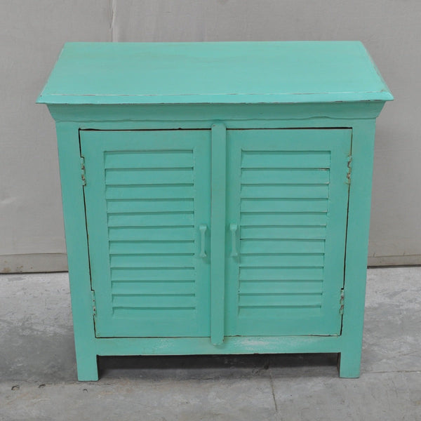 Shutter Sideboard Cabinet Small Turquoise 80-40-75