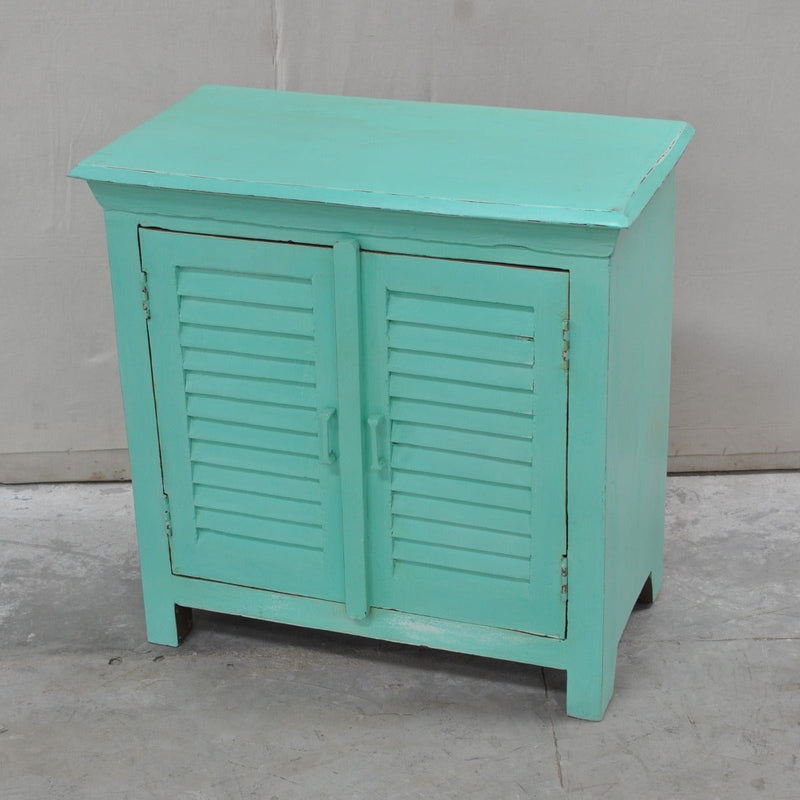 Shutter Sideboard Cabinet Small Turquoise 80-40-75