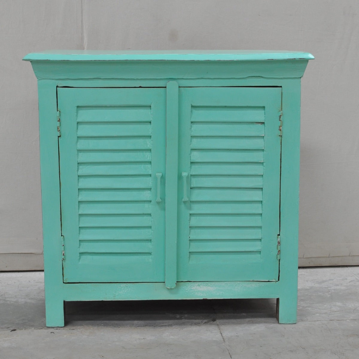 Shutter Sideboard Cabinet Small Turquoise 80-40-75