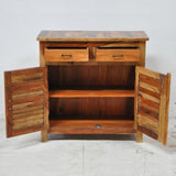 Shutter Sideboard Cabinet Of 2 Drawers Natural 110-100-40