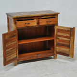 Shutter Sideboard Cabinet Of 2 Drawers Natural 110-100-40