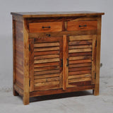 Shutter Sideboard Cabinet Of 2 Drawers Natural 110-100-40