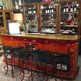 Truck Style Wooden Wine bar Cabinet