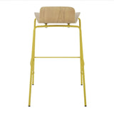 Abra Professional Yellow and Faux Ash Bar Chair