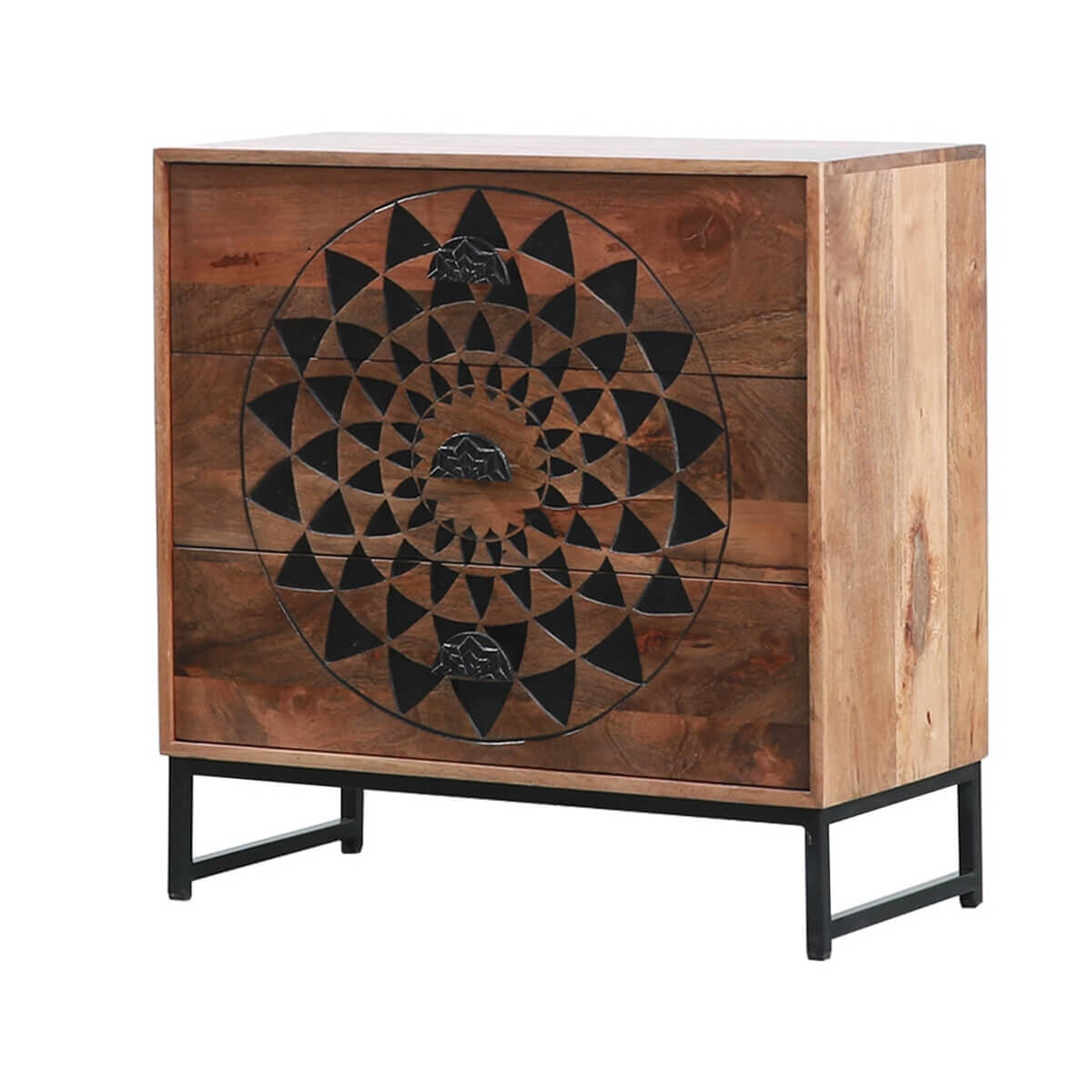 Hermosa Rustic Solid Wood Contemporary 3-Drawer Dresser