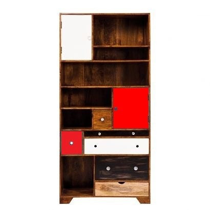 Vivid Solid Wood Contemporary Modern Bookshelf