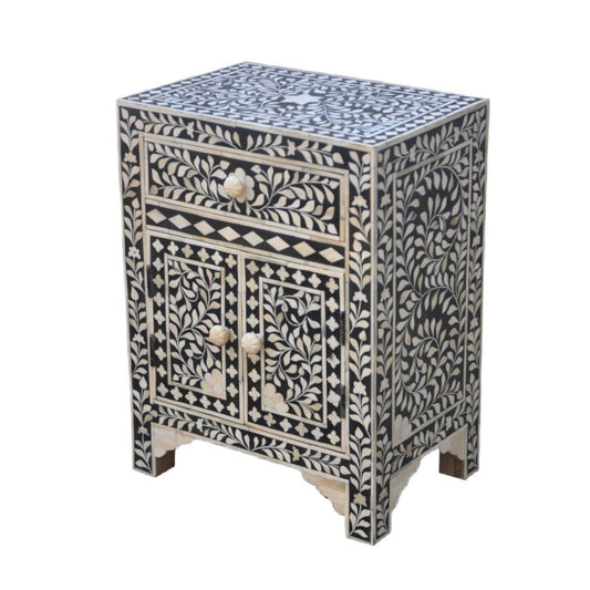 Fontana Infinity Bone inlay Bedside Table