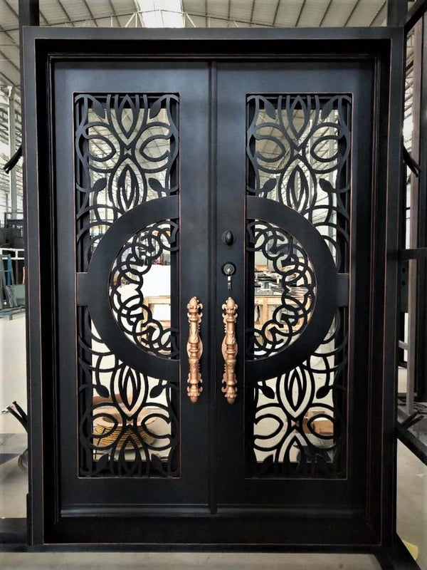 Pride Kopa Iron Glass entry Double Door