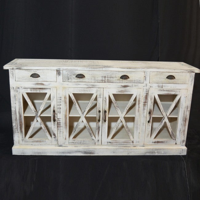 X Design Glass Door Wood Storage Sideboards & Cabinets