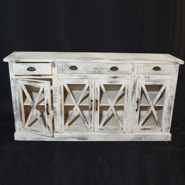 X Design Glass Door Wood Storage Sideboards & Cabinets