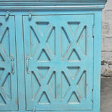 X Design Solid Wood Door Sideboard Turquoise 110-40-90